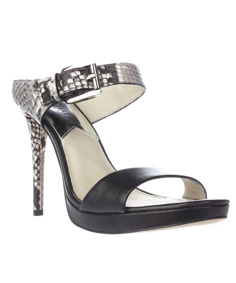 michael kors zwarte sandalette|michael kors mule sandals.